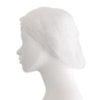 Σκούφια Non Woven Ακορντεόν Γύρω Λάστιχο – Λευκό (100τμχ)