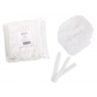 Σκούφια Non Woven Ακορντεόν Γύρω Λάστιχο – Λευκό (100τμχ)