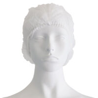 Σκούφια Non Woven Ακορντεόν Γύρω Λάστιχο – Λευκό (100τμχ)