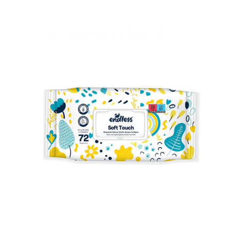 Endless Soft Touch Μωρομάντηλα με Kαπάκι (72τμχ)