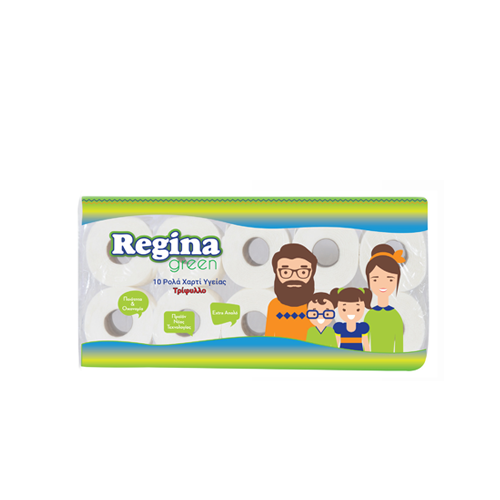 Regina Green Ρολό Υγείας 3 Φύλλων (90gr) - 10τμχ