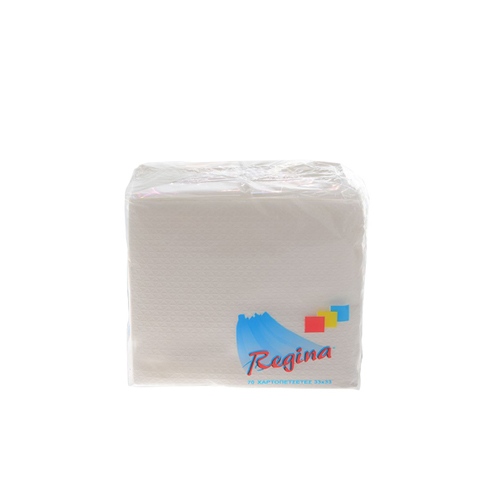 Regina Χαρτοπετσέτες Φαγητού 70 Φύλλα (33x33) - Λευκό