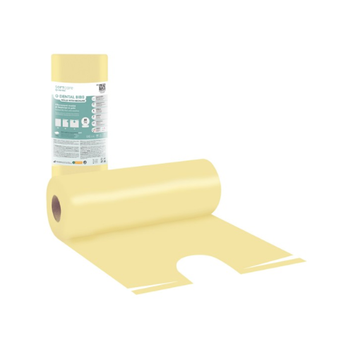 Soft Care Οδοντιατρικές Πετσέτες σε Ρολό με Λαιμόκοψη – Κίτρινο