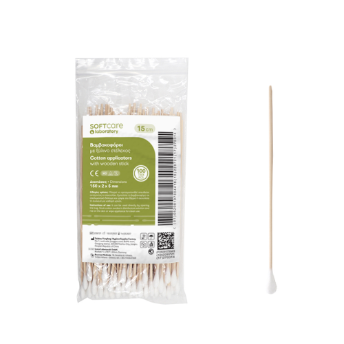 Soft Care Απλοί Βαμβακοφόροι Στυλεοί - 15cm (100τμχ)