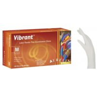 Aurelia Vibrant Εξεταστικά Γάντια Latex Χωρίς Πούδρα - Λευκό