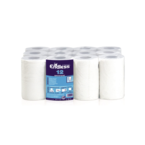 Endless Professional Ρολό Χειροπετσέτας Συσκευών με Μαδρέν (450gr) 12τμχ