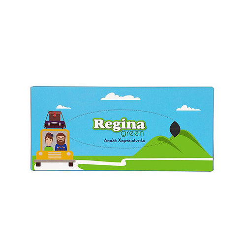 Regina Facial Green Χαρτομάντηλα 80 Φύλλα